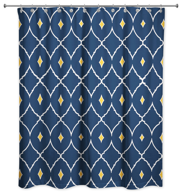 Diamond Shower Curtain Mediterranean Shower Curtains by Designs