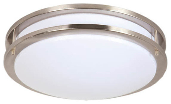 Maima 14 Inch Satin Nickel Round Led Ceiling Mount Fixture 3000k Maima 14 Inch Satin Nickel Round Led Ceiling Mount Fixture 3000k Warm White