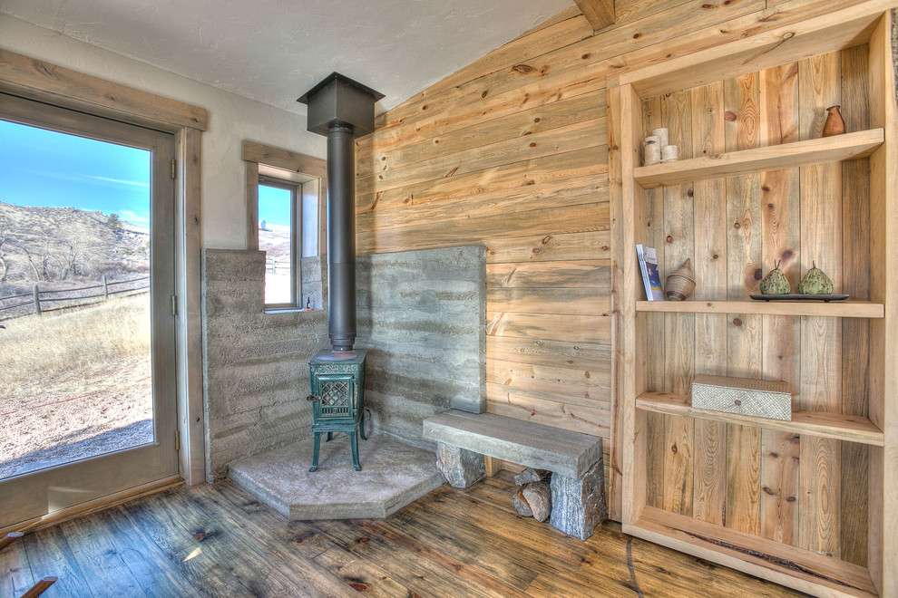 Inspiration for a rustic home design remodel in Denver