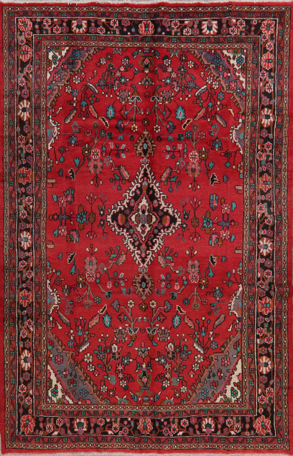 Consigned Medallion Vintage Carpet Hand Knotted Oriental Area Rug