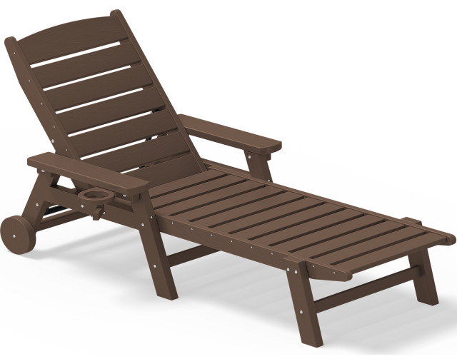 SERWALL Patio Lounge Chair for Pool Transitional Outdoor Chaise