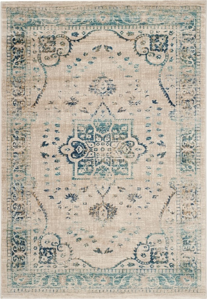 Safavieh Evoke Polyproplyene & Jute EVK509F Rug, 2'x12' Contemporary