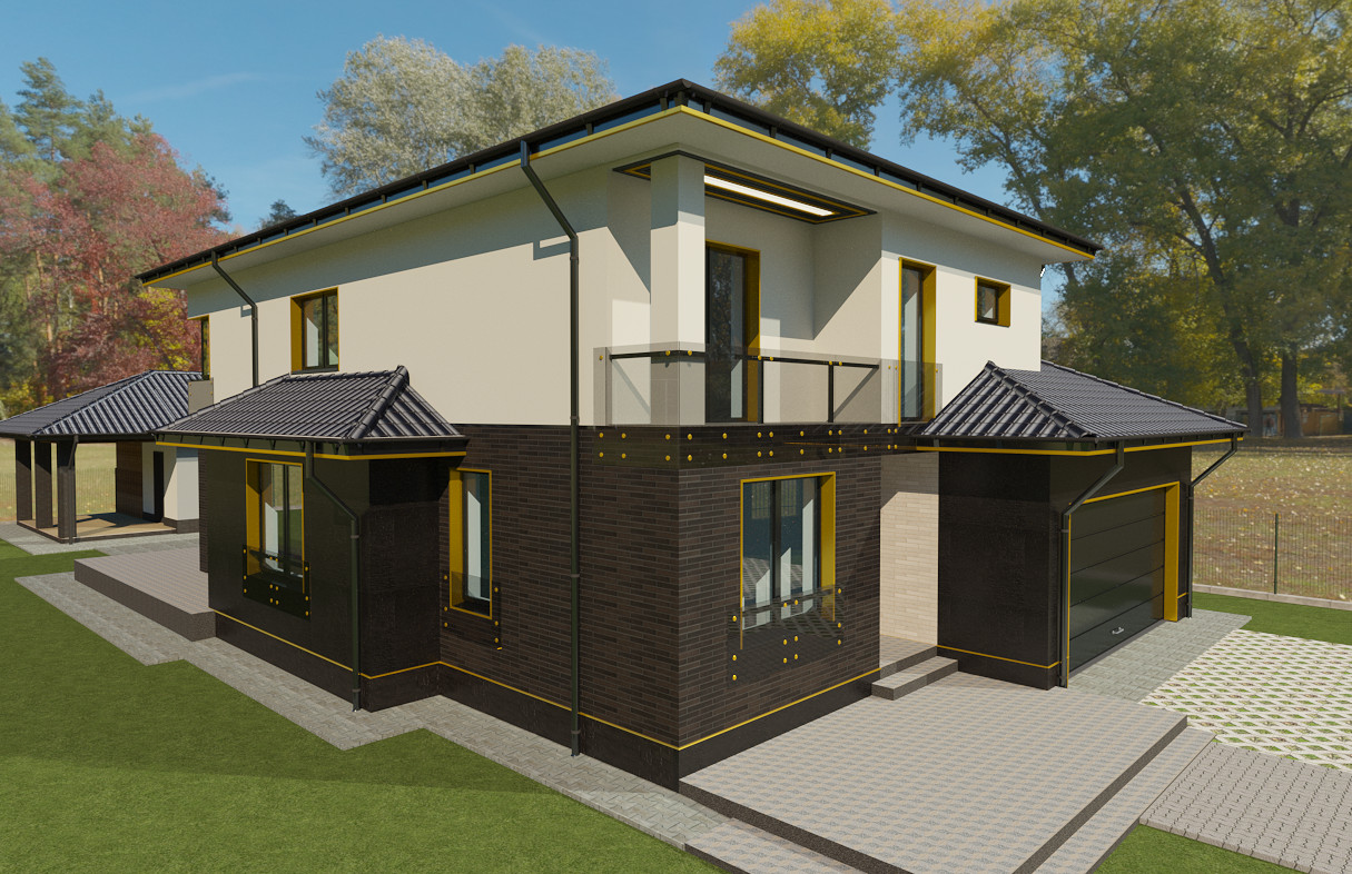 Дизайн-проект фасада. Современные стили