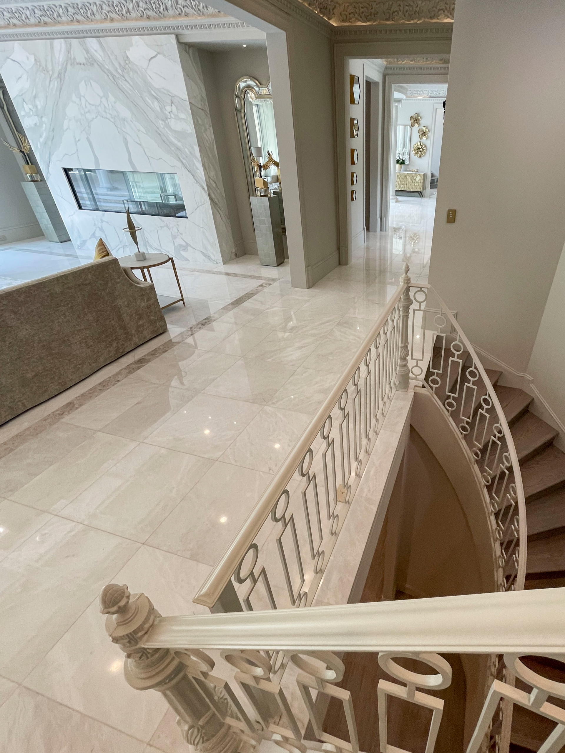 104_Curved Staircases in 18th Century French Inspired Mansion, Mclean VA 22101