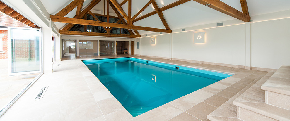 This is an example of a traditional pool in Hampshire.