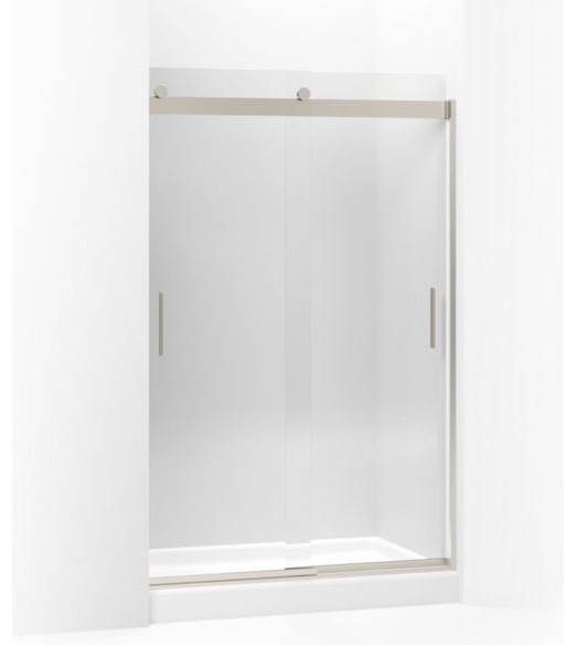 Kohler Levity Sliding Shower Door, 74"x44.63"-47.63", Matte Nickel