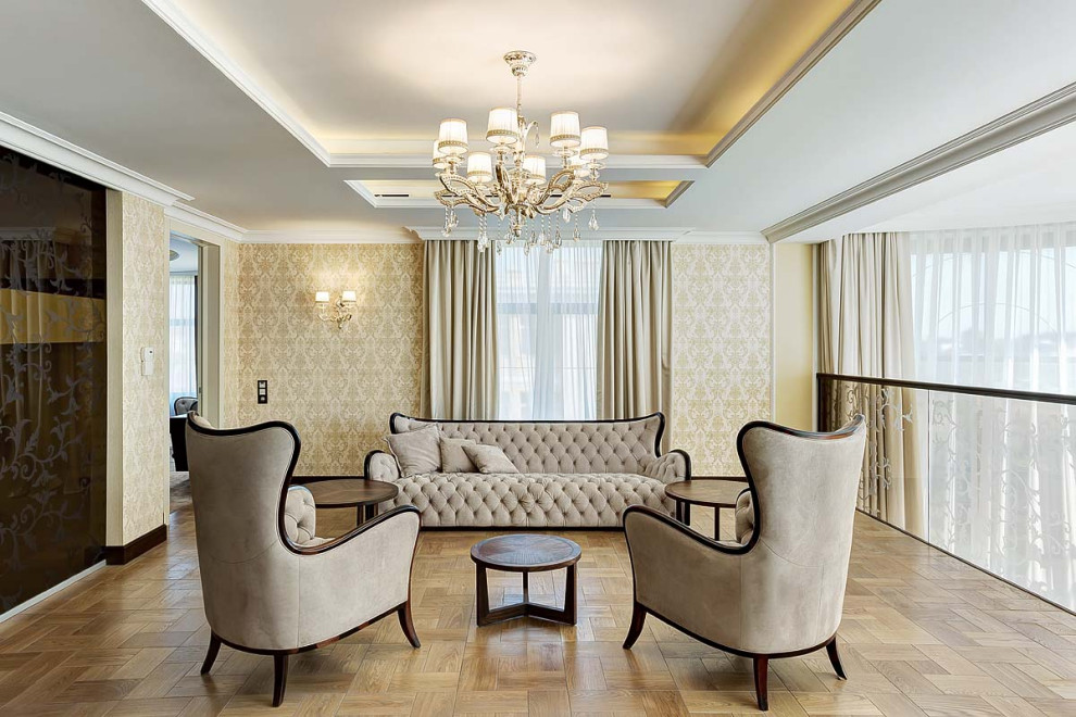 Дом в бежевых тонах