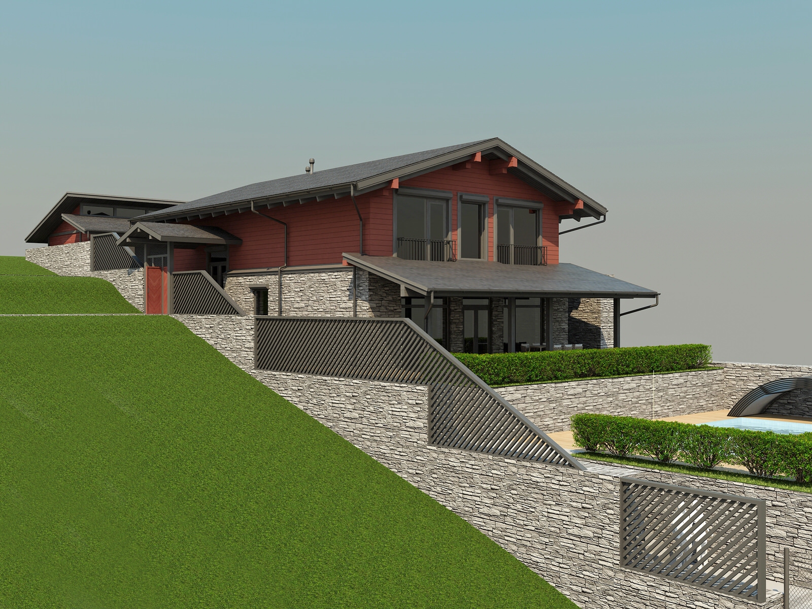 Дизайн-проект интерьера загородного дома (из бруса)