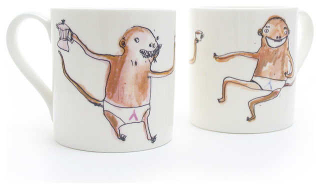 Coffee Chimp & Tea Tiger Mug Set