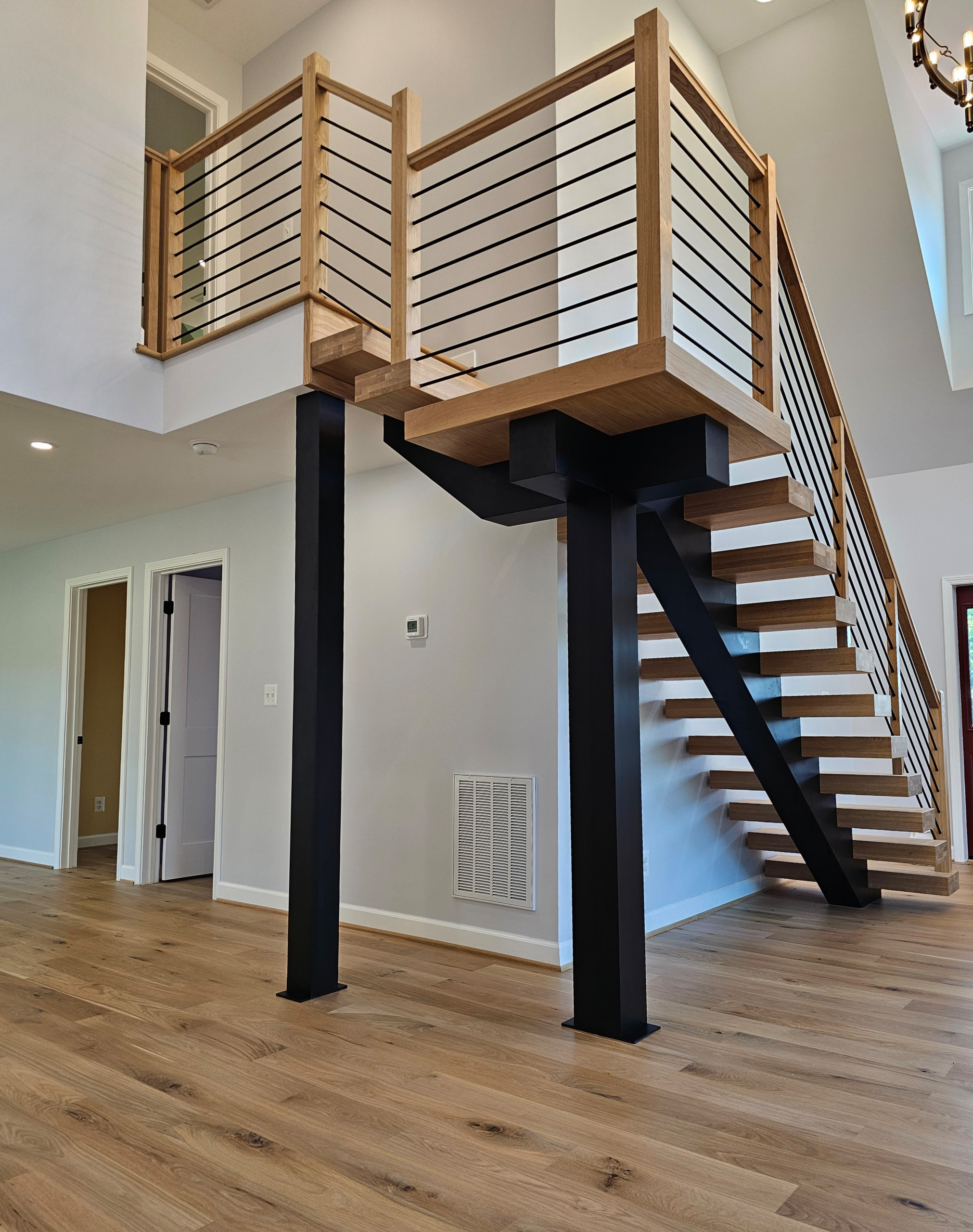 123_Modern Meets Rustic Farmhouse Staircase, Leesburg, VA 20175