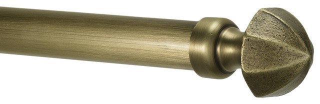 Trinity Genuine Wrought Iron Drapery Rod Antique Brass