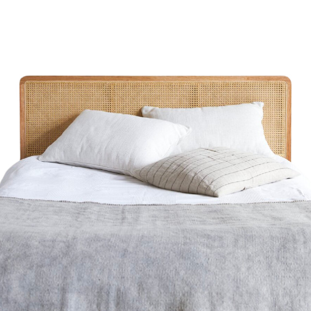 Rattan Queen Headboard 63", Tikamoon Adele Contemporary Headboards