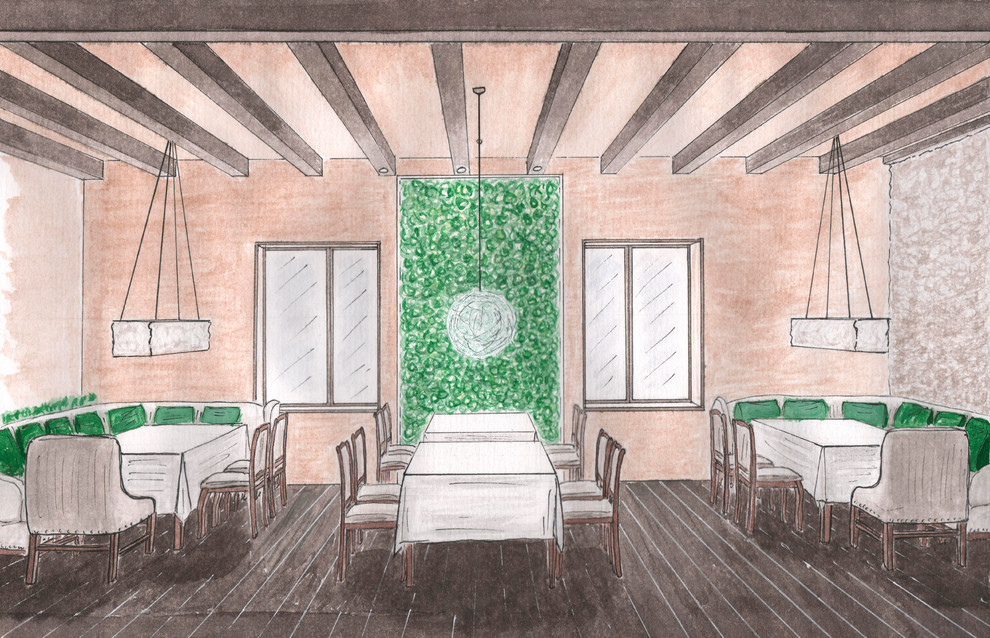 Итальянский ресторан в эко стиле