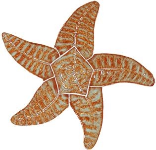 Baby Brown Starfish Pool Accents Brown Pool Glossy Ceramic