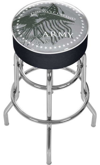 U.S Army This We'll Defend Padded Bar Stool - Made In USA