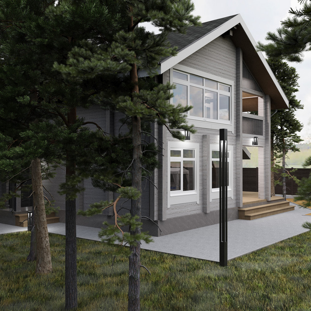 Дом из клееного бруса с двумя банями