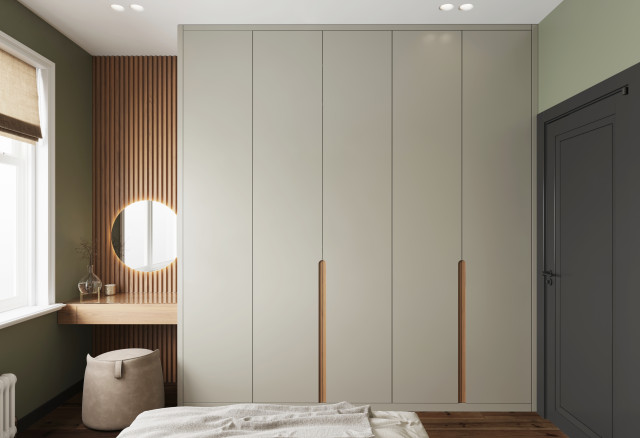 Scandinavian fitted wardrobe with dressing table and alcove units Closet London by Urban Wardrobes Houzz
