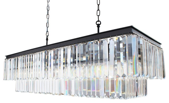 Modern Rectangular Chandeliers fringe crystal chandelier - transitional - chandeliers -light Modern Rectangular Chandeliers fringe crystal chandelier - transitional - chandeliers -light
