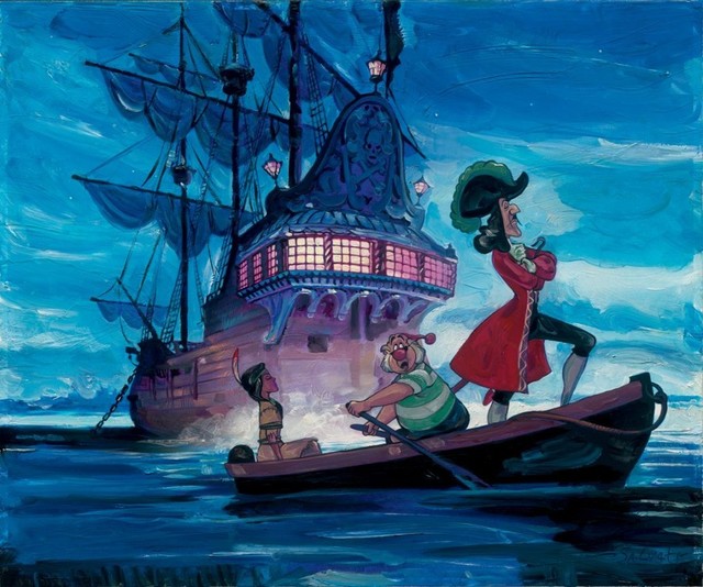Disney Fine Art Tiger Lily and Hook by Jim Salvati, Gallery Wrapped Giclee