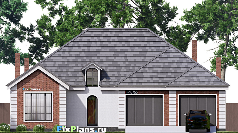 Проект одноэтажного дома 17х26м S289м2 F-16766