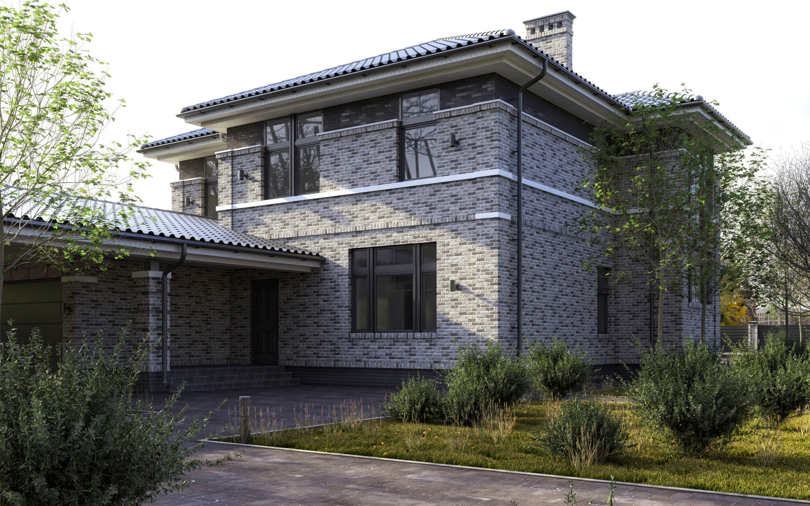 Проект дома в стиле Фрэнка Райта