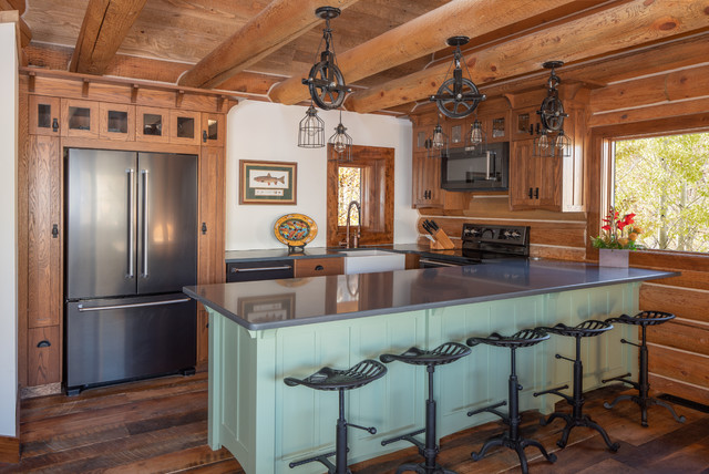 Cabin Remodel rustic-kitchen