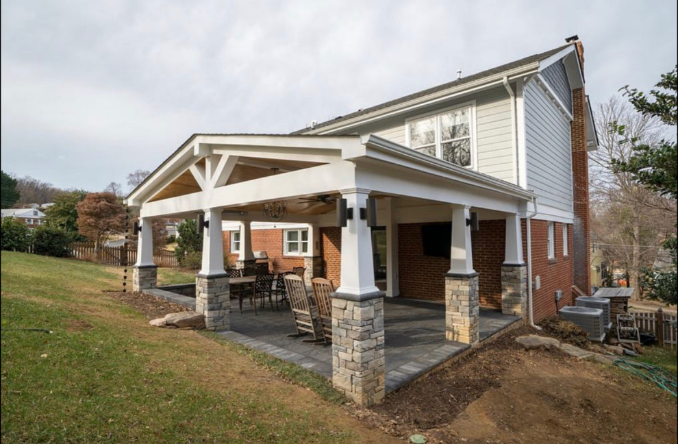 Arlington Paver Patio & Low Maintenance Pavilion Entertaining Area