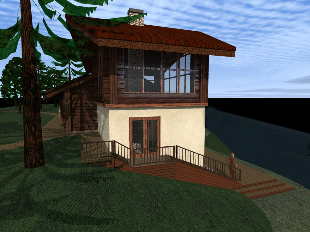 Мещера. Домики на склоне.