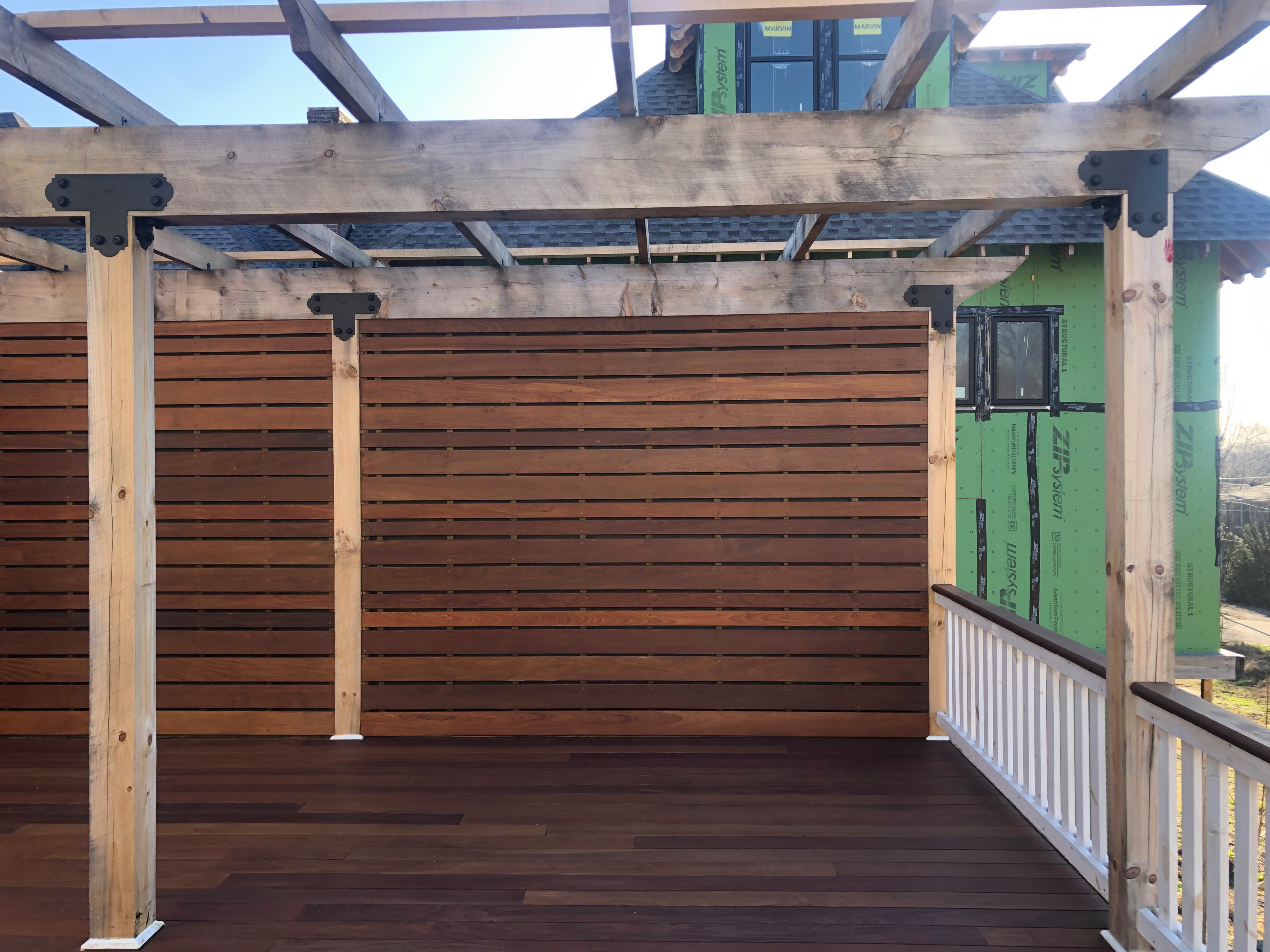 Ipe deck with pergola