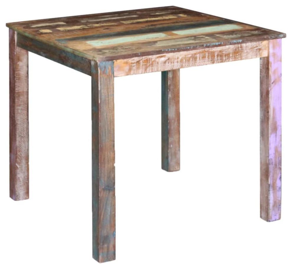 Vidaxl Dining Table Solid Reclaimed Wood 31.5"x32.3"x30"