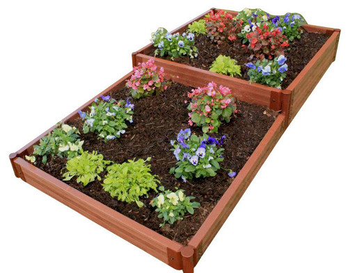 Tool-Free Classic Sienna Raised Garden Bed Terraced 4'x8'x11�, 2� profile