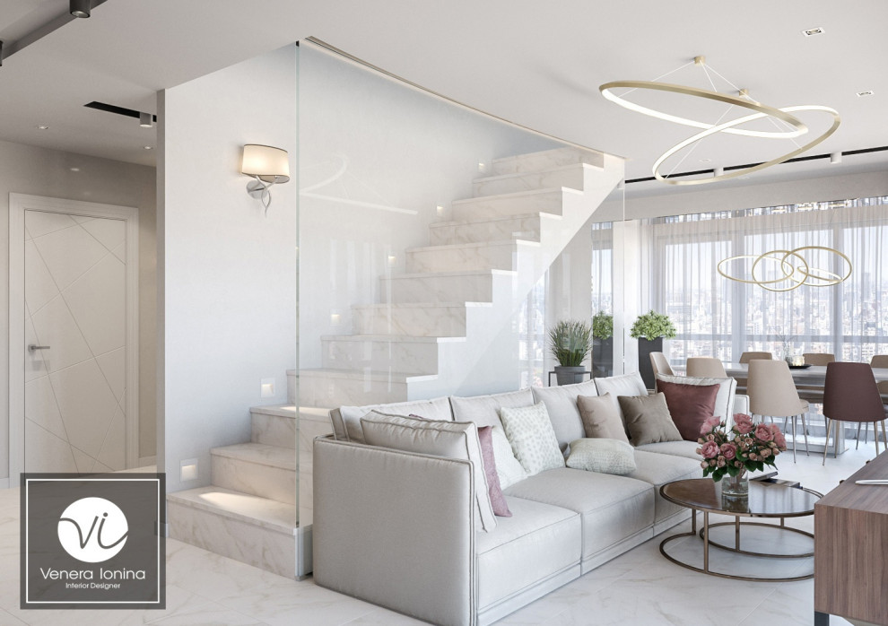 Дизайн гостиная-кухня