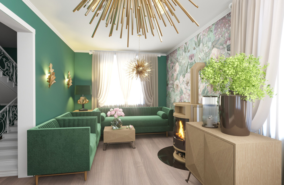 Проект гостиной загородного дома