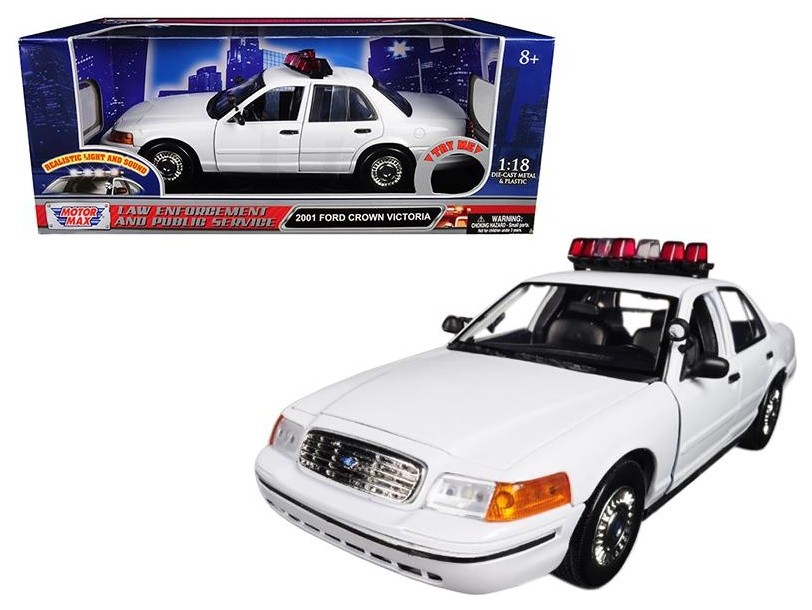 2001 Ford Crown Victoria Police Plain White Flashing Light Bar Front 118 Contemporary