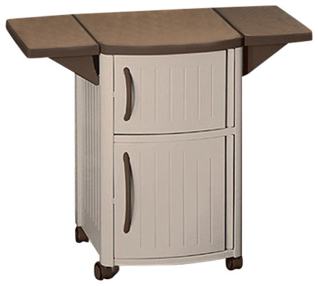 Serving Station Patio Cabinet Outdoor Serving Carts By Organize It
