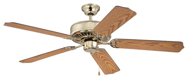 Craftmade Pro Builder 52 Polished Brass Contractor Ceiling Fan