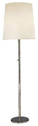 Robert Abbey 2057W One Light Floor Lamp Rico Espinet Buster Polished Nickel