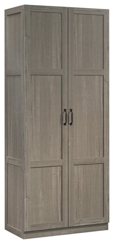 Sauder Select Engineered Wood Storage Cabinet in Silver Sycamore/Gray