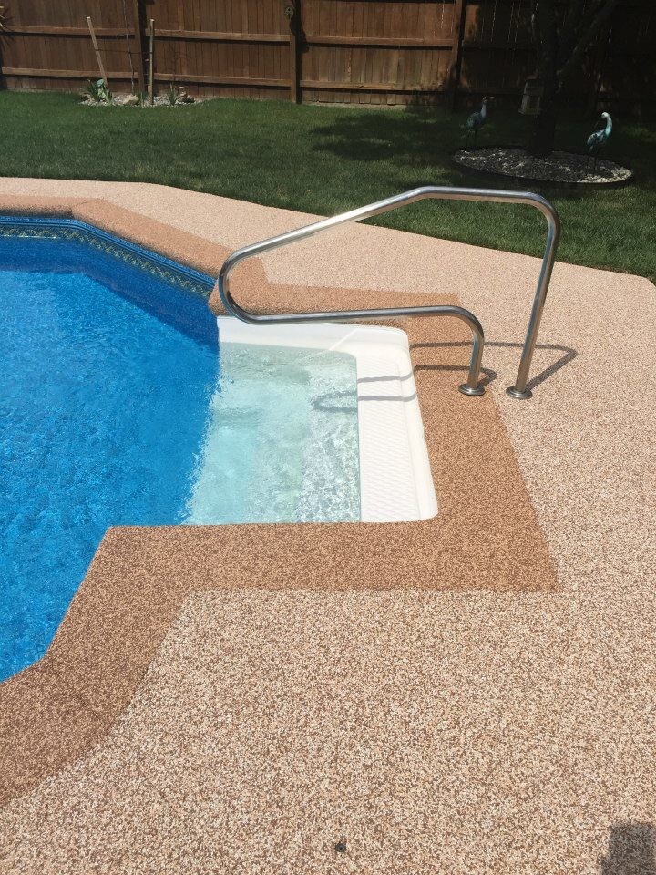 Mid-sized transitional backyard concrete pool photo