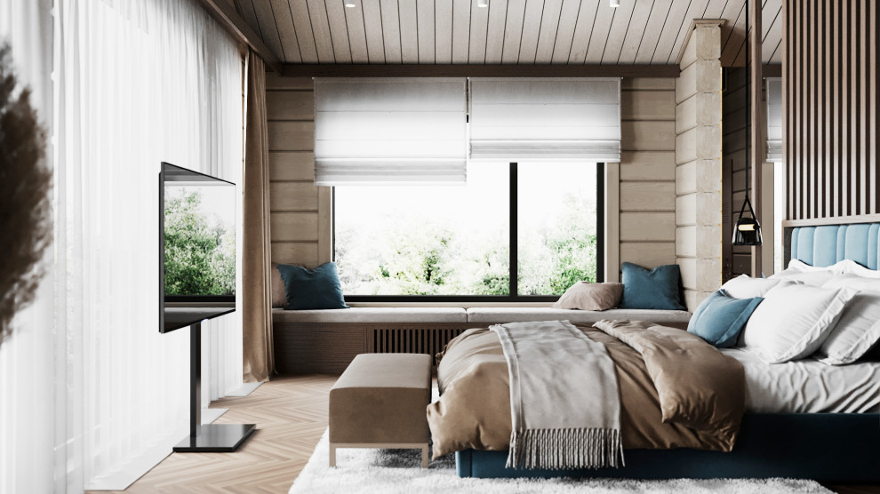 Проект интерьера деревянного дома в п.Завидово