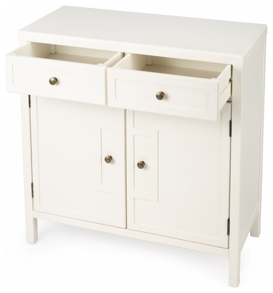 Imperial White Console Cabinet - Transitional - Accent Chests And ...