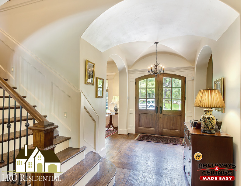 Foyer Groin Vault Ceiling Traditional Entry Dallas