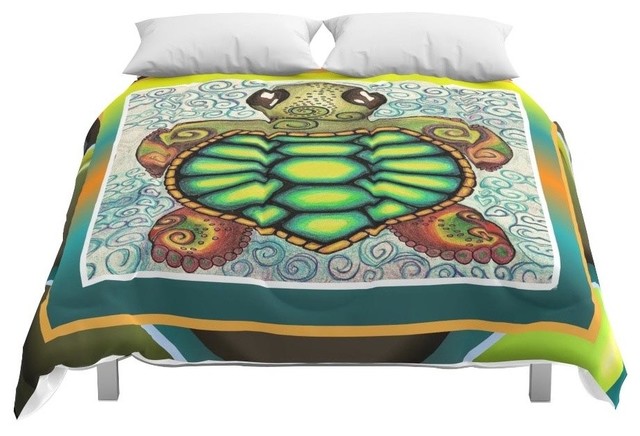 Society6 Baby Sea Turtle Comforter Tropical Comforters And