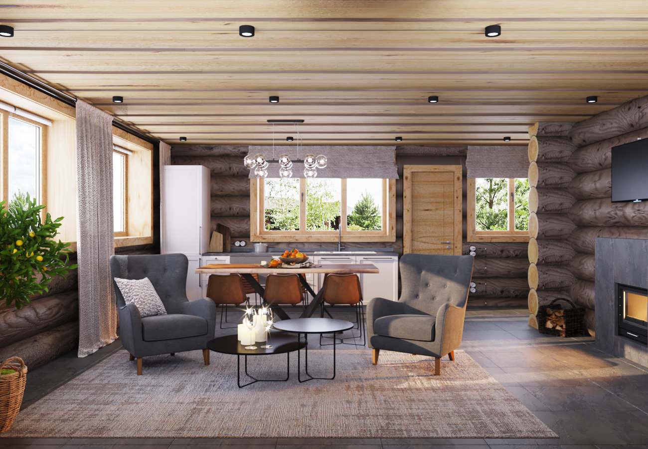 Интерьер бани в Бийске