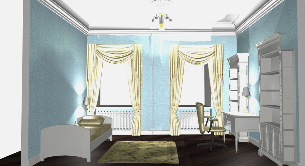 Английский колониальный. Дизайн-проект квартиры в историческом доме 1890 года на