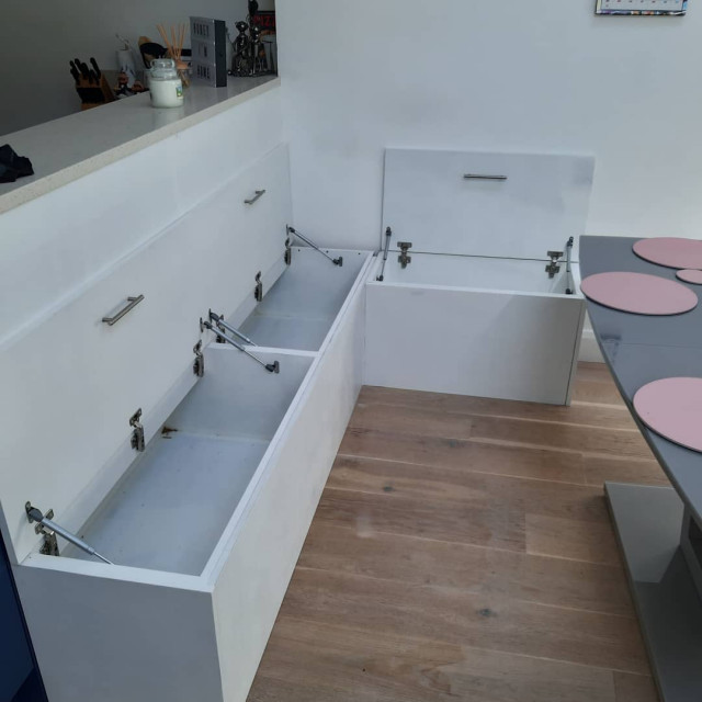 Kitchen bench storage modern-badrum