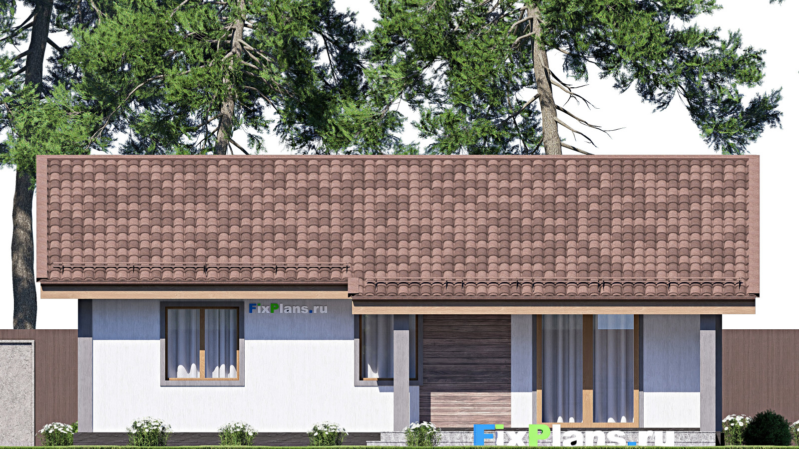 Проект одноэтажного дома 12х13м S100м2 F-17261