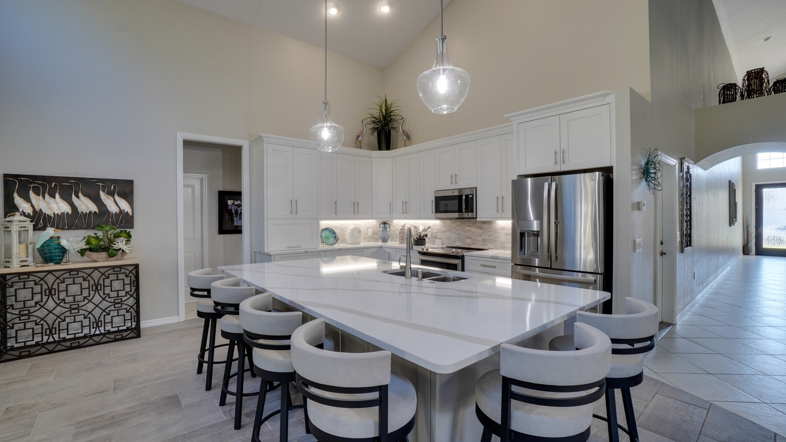 Transitional Shaker Kitchen and Bath