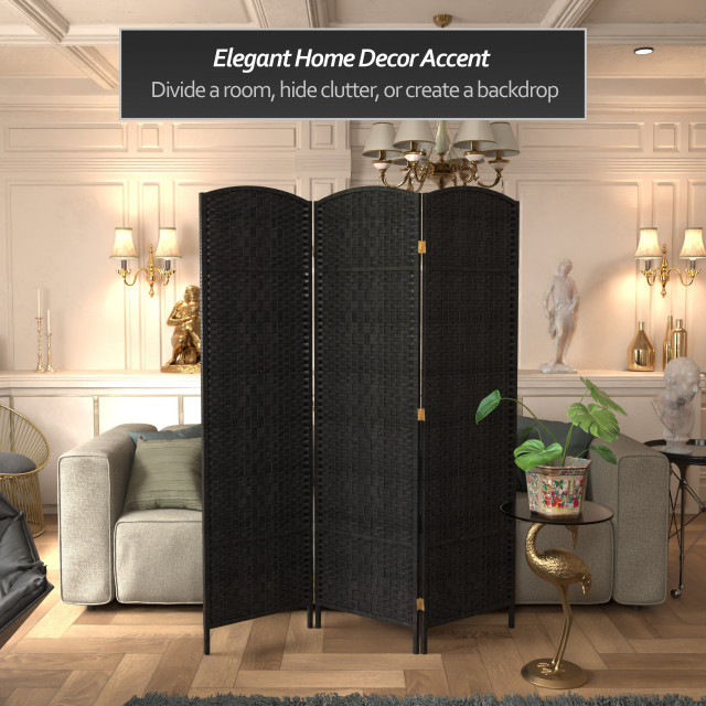 Maison Exclusive - Divisorio 3 Pannelli Intagliato Grigio 120x165cm Mango Massello 88085004