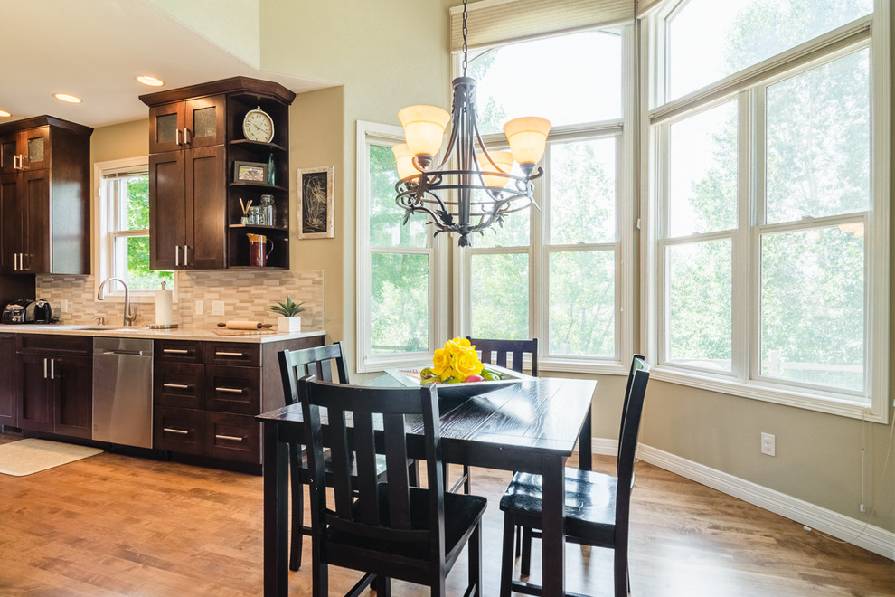 Inspiration for a transitional home design remodel in Denver